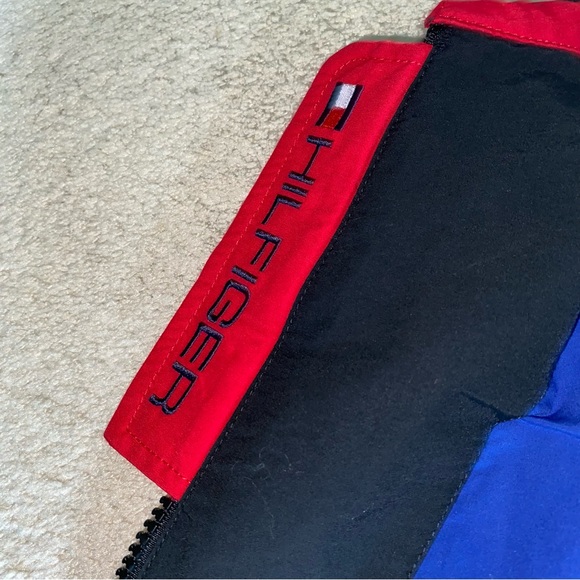TOMMY HILFIGER 90s Jacket Coat Parka Men’s Medium Flag Logo Zip Up Rare Vintage - Picture 3 of 10